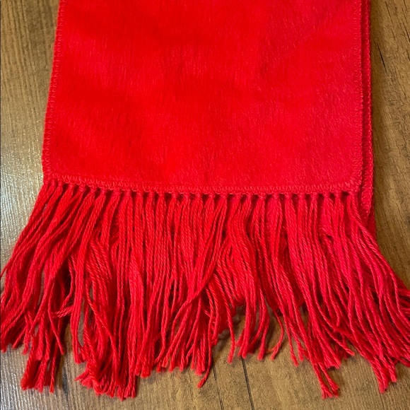 Red scarf set (alpaca wool and red sequin) - Picture 2 of 7